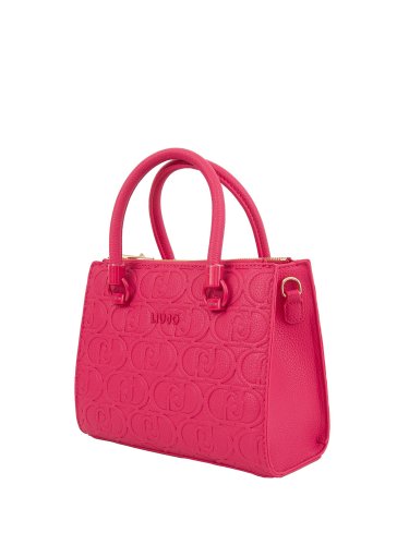 Женская сумка с ручками  LIU JO ECS S SATCHEL DOUBLE ZIP FUXIA