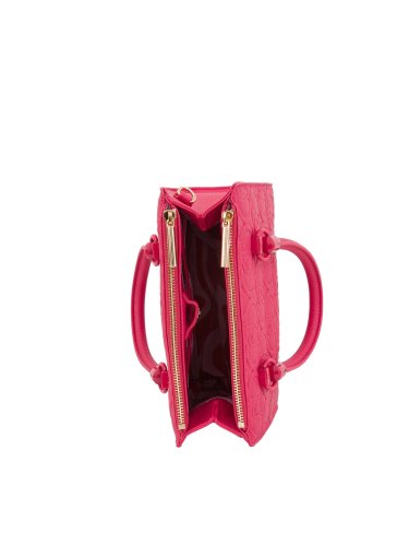 Женская сумка с ручками  LIU JO ECS S SATCHEL DOUBLE ZIP FUXIA