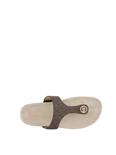 Женские тапочки и шлепанцы MICHAEL MICHAEL KORS LUCINDA THONG MARRONE