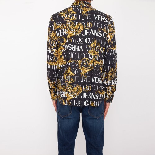 Чоловіча сорочка з довгим рукавом VERSACE JEANS  CAMICIA M/L NERO