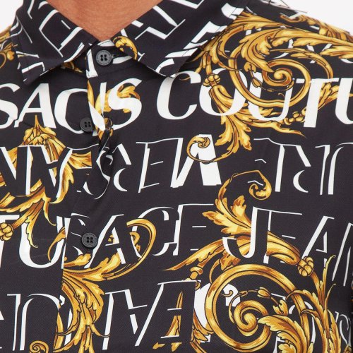 Чоловіча сорочка з довгим рукавом VERSACE JEANS  CAMICIA M/L NERO