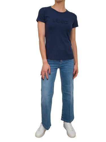 Женская футболка LIU JO ECS T-SHIRT ST P M/C BLU