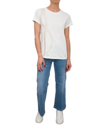 Женская футболка LIU JO T-SHIRT ST P M/C BIANCO