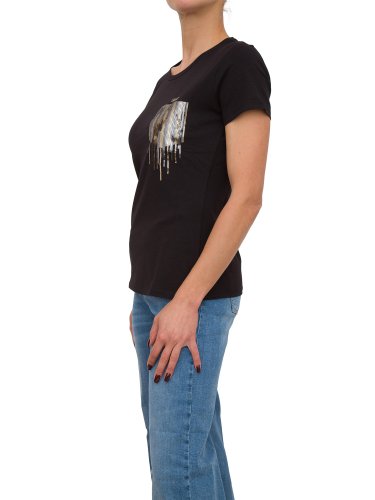 Женская футболка LIU JO ECS T-SHIRT ST P M/C NERO