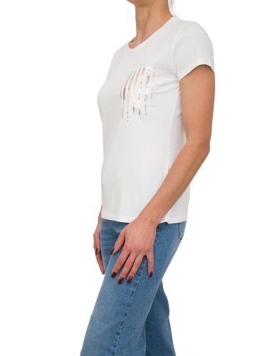 Женская футболка LIU JO ECS T-SHIRT ST P M/C BIANCO