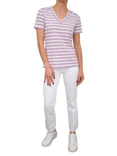 Женская футболка LIU JO T-SHIRT MODA M/C LILLA