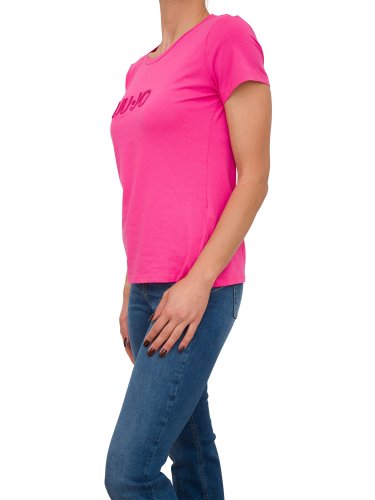 Женская футболка LIU JO ECS T-SHIRT ST P M/C FUCSIA