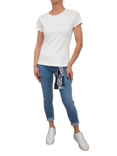 Жіноча футболка LIU JO ECS T-SHIRT ST P M/C BIANCO