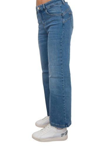 Женские джинсы LIU JO ECS B.UP PARFAIT CROPPED REG.W BLU DENIM