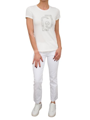 Жіноча футболка LIU JO T-SHIRT MODA M/C BIANCO