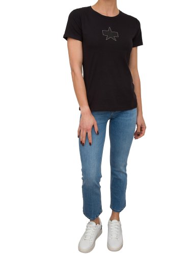 Жіноча футболка LIU JO ECS T-SHIRT ST P M/C NERO