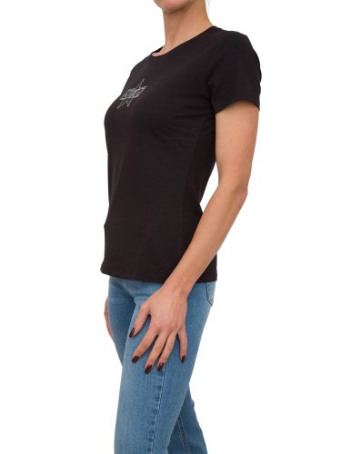 Жіноча футболка LIU JO ECS T-SHIRT ST P M/C NERO