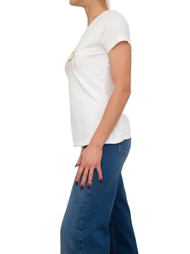 Женская футболка LIU JO ECS T-SHIRT ST P M/C BIANCO