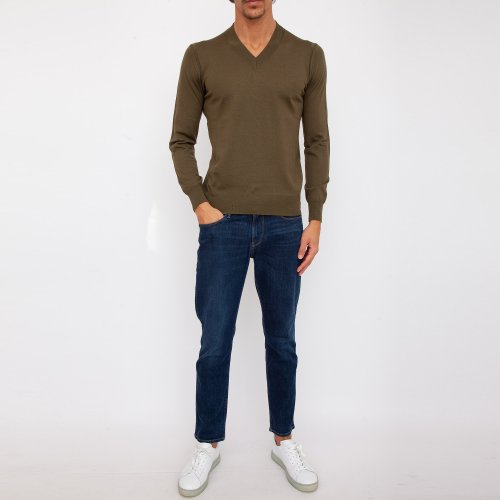 Чоловічий светр PAOLO PECORA Maglia Pullover VERDE