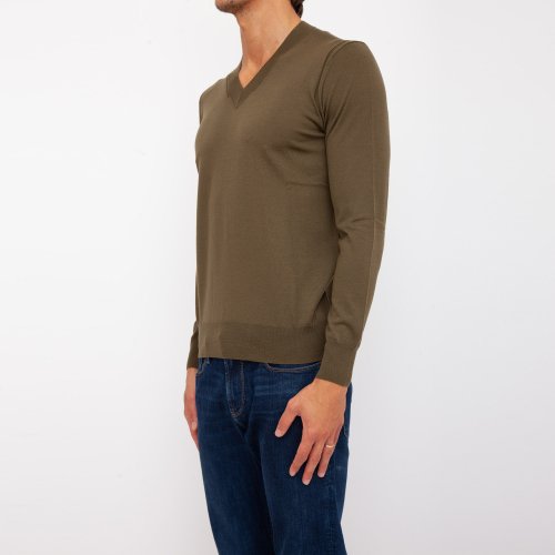 Чоловічий светр PAOLO PECORA Maglia Pullover VERDE