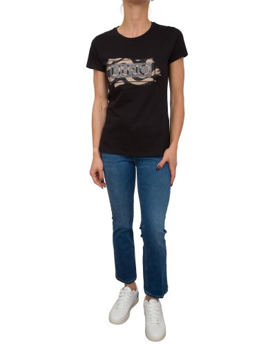 Жіноча футболка LIU JO ECS T-SHIRT MODA M/C NERO