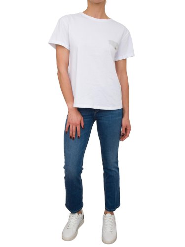 Женская футболка LIU JO T-SHIRT MODA M/C BIANCO
