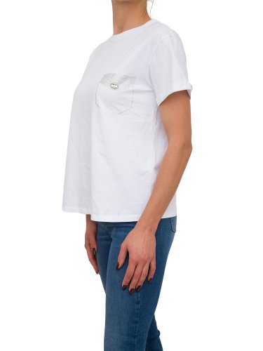 Женская футболка LIU JO T-SHIRT MODA M/C BIANCO
