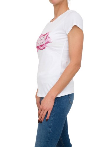 Женская футболка LIU JO ECS T-SHIRT MODA M/C BIANCO