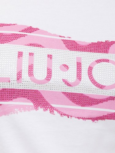 Женская футболка LIU JO ECS T-SHIRT MODA M/C BIANCO