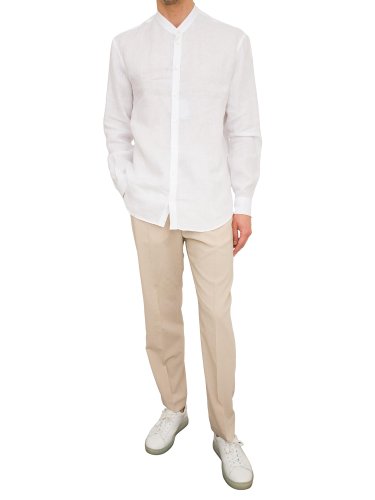 Чоловіча сорочка з довгим рукавом EMPORIO ARMANI SHIRT BIANCO