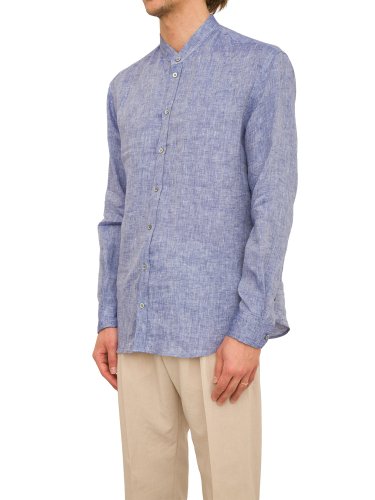 Мужская рубашка с длинным рукавом EMPORIO ARMANI SHIRT BLU