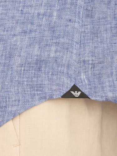 Мужская рубашка с длинным рукавом EMPORIO ARMANI SHIRT BLU