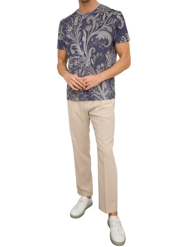 Чоловіча футболка ETRO T-SHIRT ROMA BLU