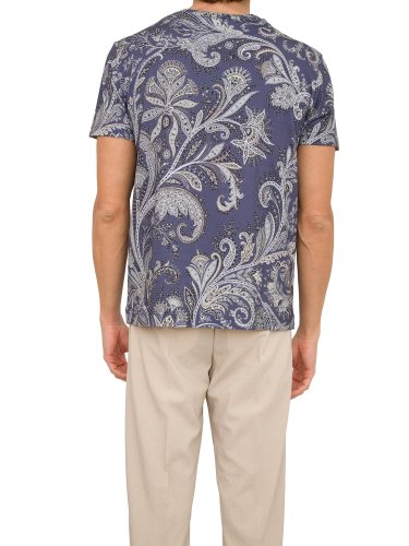 Чоловіча футболка ETRO T-SHIRT ROMA BLU