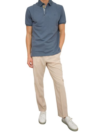 Мужское поло ETRO POLO ROMA PRINTED DETAILS BLU
