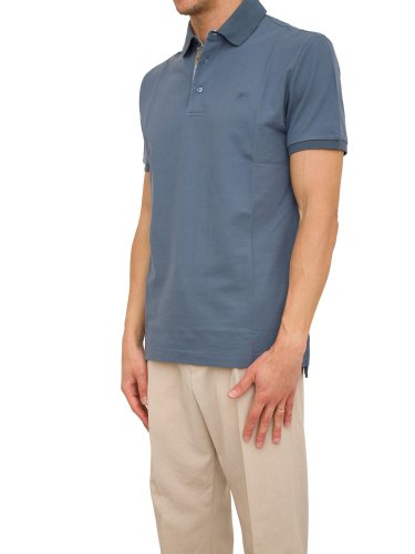 Мужское поло ETRO POLO ROMA PRINTED DETAILS BLU