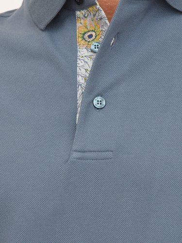 Мужское поло ETRO POLO ROMA PRINTED DETAILS BLU