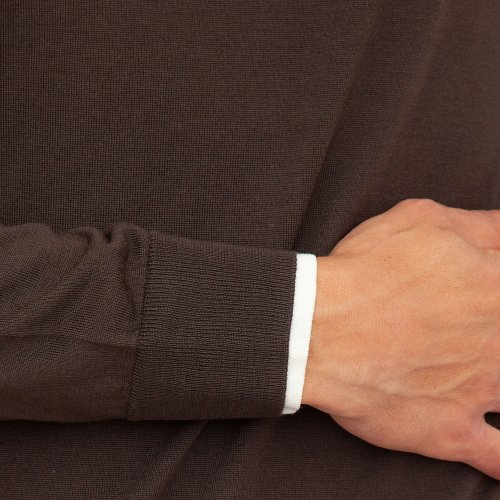 Мужской свитер PAOLO PECORA Maglia Girocollo MARRONE