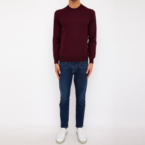 Чоловічий светр PAOLO PECORA  Maglia Girocollo BORDEAUX
