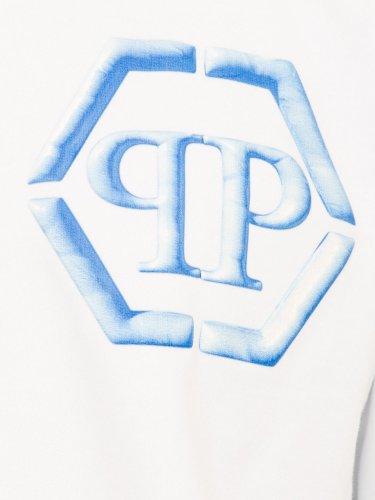 Мужская толстовка PHILIPP PLEIN Hoodie Sweatshirt Hexagon BIANCO