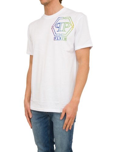 Чоловіча футболка PHILIPP PLEIN T-shirt V-Neck SS BIANCO