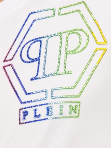Чоловіча футболка PHILIPP PLEIN T-shirt V-Neck SS BIANCO