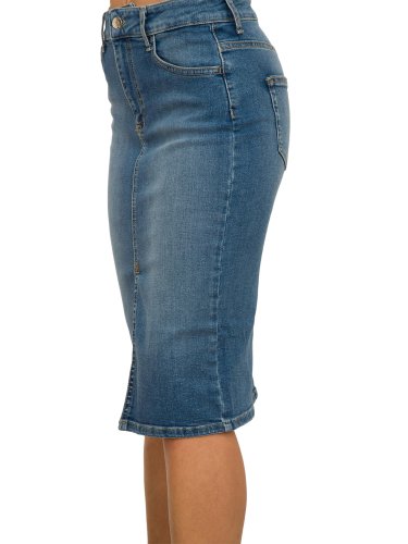 Длинная юбка LIU JO GONNA LONG.DENIM JEWEL LUXURY BLU DENIM