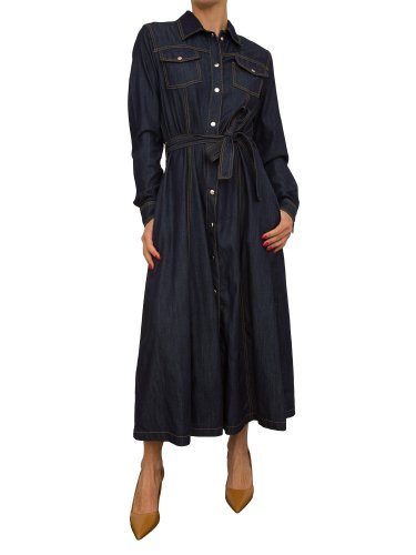 Жіноче плаття LIU JO ABITO CAMICIA LUNGO BLU DENIM