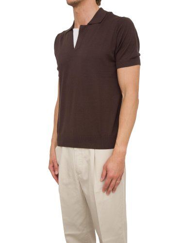 Чоловіче поло PAOLO PECORA Maglia A Polo MARRONE