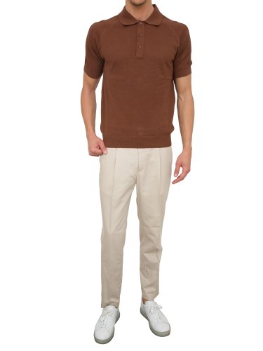 Мужское поло PAOLO PECORA Maglia A Polo MARRONE