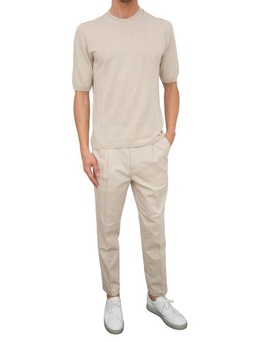 Мужской свитер PAOLO PECORA Maglia Girocollo BEIGE