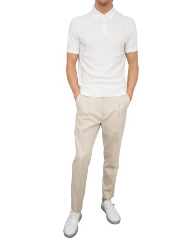 Чоловіче поло PAOLO PECORA Maglia A Polo BIANCO