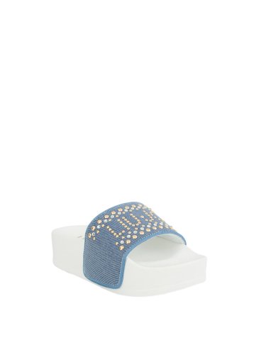 Женские шлепанцы LIU JO SLIPPER BLU DENIM