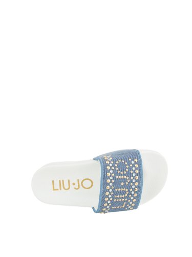 Женские шлепанцы LIU JO SLIPPER BLU DENIM