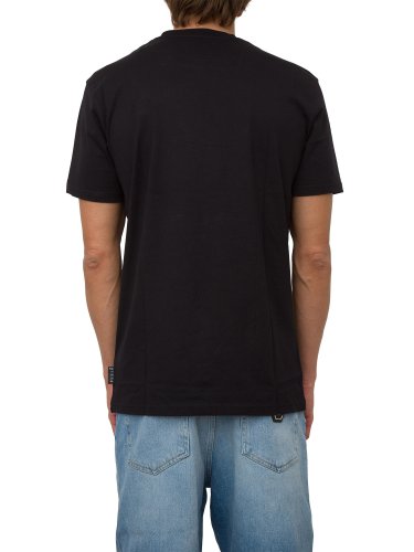Чоловіча футболка PHILIPP PLEIN T-shirt Round Neck SS Rainbow Stripes NERO
