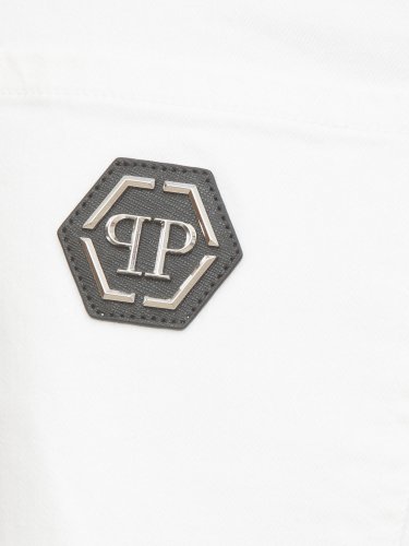 Мужские повседневные шорты PHILIPP PLEIN Denim Shorts Formentera Fit BIANCO