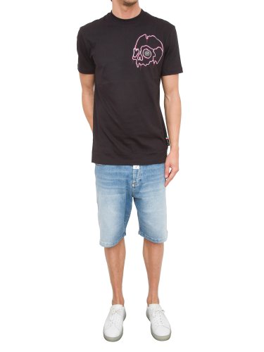 Чоловіча футболка PHILIPP PLEIN T-shirt Round Neck SS Dripping Skull NERO