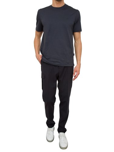 Мужская футболка LIU JO T SHIRT GIRO MC ROUNDSILK BLU