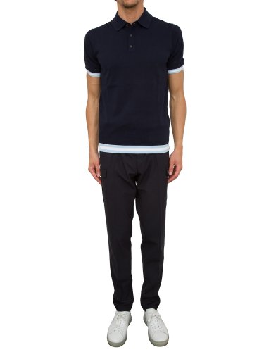 Чоловіче поло LIU JO POLO MAGLIA MC POLOLUCKY BLU